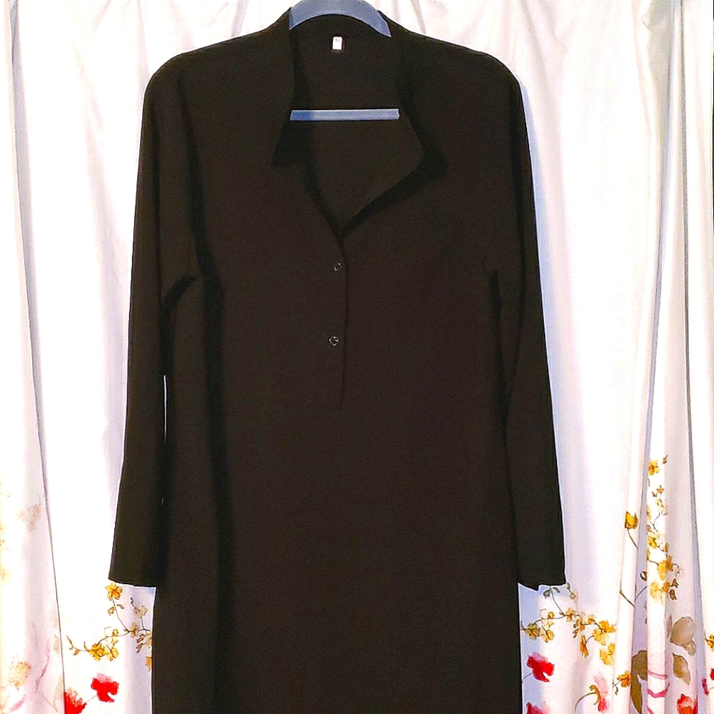 Black Full length Lounge Dress Size XL